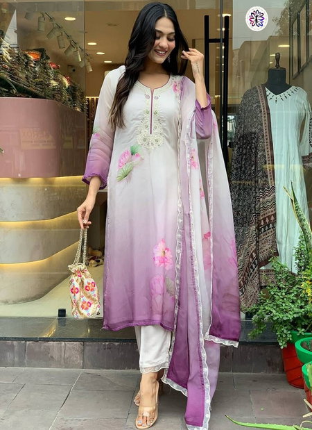 KF 4057 Kalaai Tebby Silk Embroidery Kurti With Bottom Dupatta Orders In India